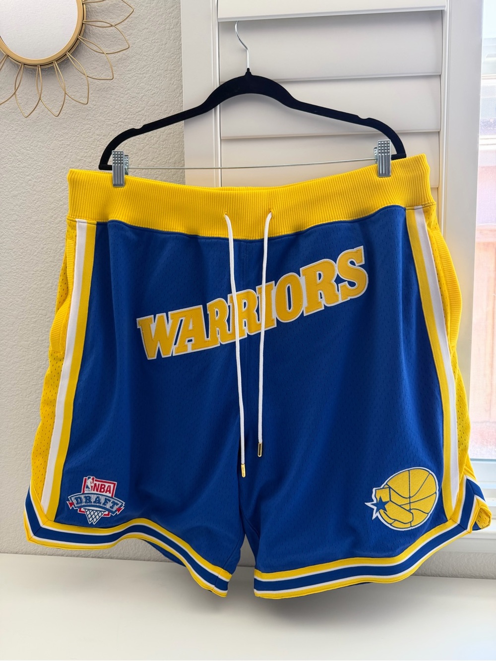 Golden State Warriors Royal Mitchell & Ness x Just Don 1993-94 Shorts